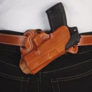 DESANTIS SMALL OF BACK HOLSTER - RH OWB LTHR FOR GLOCK 17/19 TN
