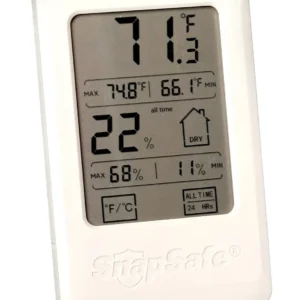 SnapSafe 75909 Gun Safe Hygrometer Gray AAA