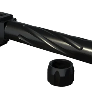 Rival Arms RA20G202A Precision 9mm Luger Compatible w/Glock 19 Gen3-4, 4.02" Fluted Threaded Black PVD Stainless Steel