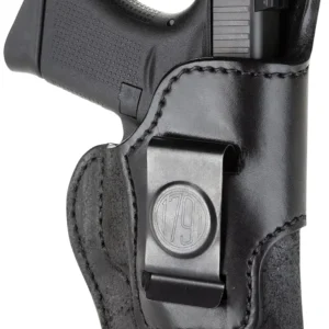 1791 Gunleather RCH3BLKR RCH IWB Size 03 Black Leather Belt Clip Compatible w/Ruger LC9/1911/Glock 43/43X Right Hand