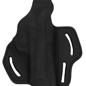 1791 Gunleather BHX4SBLR BHX OWB 04 Stealth Black Leather Belt Slide Fits Beretta 92/CZ 75/P-10