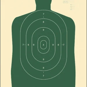 Action Target B27SGREEN100 Qualification Standard Silhouette Paper Hanging 24" x 45" Green/White 100 Per Box