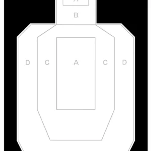 Action Target IPSCPBKB100 High Visibility IPSC/USPSA Silhouette Heavy Paper Hanging High Visibility 100 Per Box