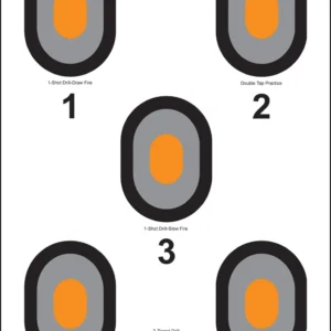Action Target 530OC100 Bullseye Bullseye Paper 23" x 35" Multi-Color 100 Per Box