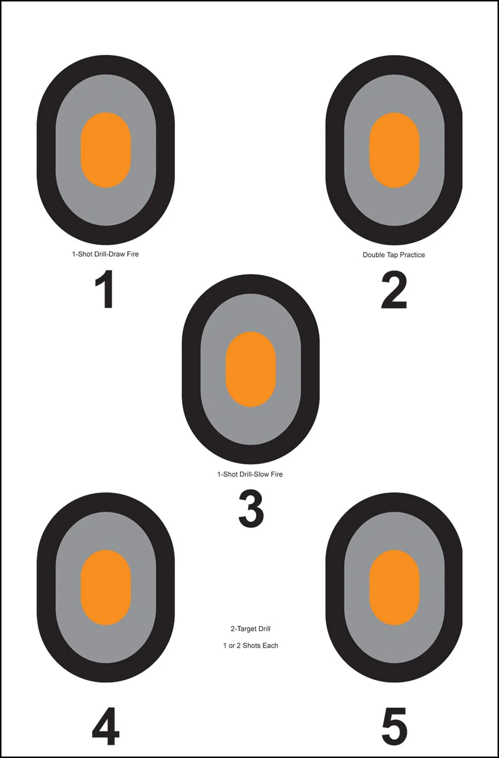 Action Target 530OC100 Bullseye Bullseye Paper 23" x 35" Multi-Color 100 Per Box