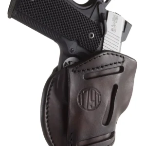 1791 Gunleather 3WH1SBRA 3-Way IWB/OWB Size 01 Signature Brown Leather Belt Loop Fits 1911 3-4" Ambidextrous Hand