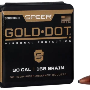 Speer 308168GD Gold Dot 30Cal 168gr Soft Point 50 Per Box/20 Case