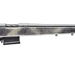 Bergara Rifles B145371 B-14 Wilderness HMR 308 Win 5+1 20" Threaded, Sniper Gray Cerakote Barrel/Rec, Adj. SoftTouch Woodland Camo Stock with Mini-Chassis, Omni Muzzle Brake