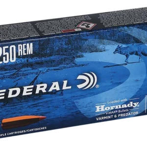 Federal V22250VM2 Varmint & Predator 22-250Rem 55gr Hornady V-Max 20 Per Box/10 Case