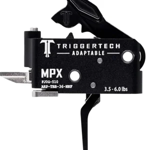 TriggerTech ARPTBB36NNF Adaptable Two-Stage Flat Trigger with 3.50-6 lbs Draw Weight & Black PVD Finish for Sig MPX