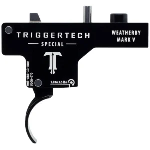 TriggerTech WM5SBB13NBW Special Single-Stage Curved Trigger with 1-3.50 lbs Draw Weight & Black PVD Finish for Weatherby Mark V