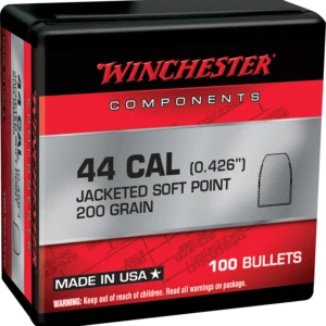 Winchester Ammo WB44SP200X Centerfire Handgun Reloading 44RemMag 200gr Soft Point 100 Per Box/10 Case