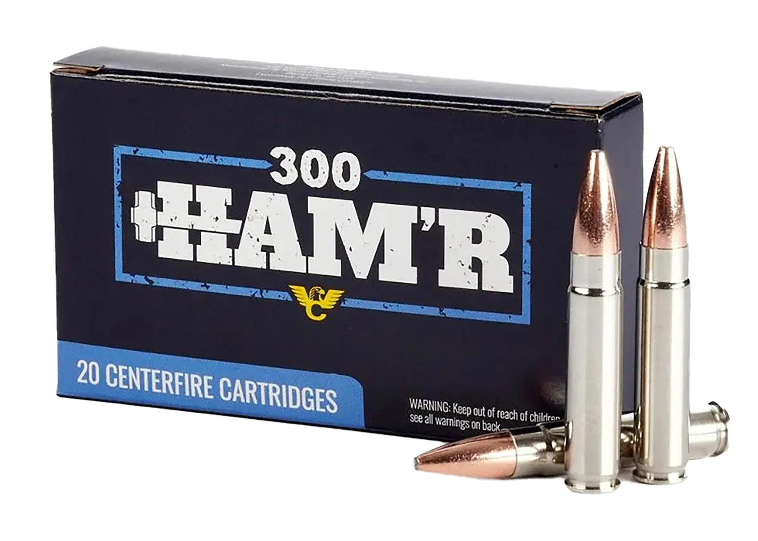 Wilson Combat A300HMR135HBN HAM'R Bonded 300 HAM'R 135 gr Speer HAM'R Bonded Nickel-Plated Brass 20 Bx/ 10 Case