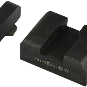 AmeriGlo GL611 Optic Compatible Sight Set for Glock XL Tall Green Tritium LumiGreen Outline Front Sight-Black Rear Sight