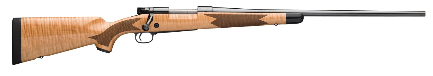Winchester Repeating Arms 535218226 Model 70 Super Grade 270 Win Caliber with 5+1 Capacity, 24" Barrel, High Polished Blued Metal Finish & Gloss AAA Maple Stock Right Hand (Full Size)