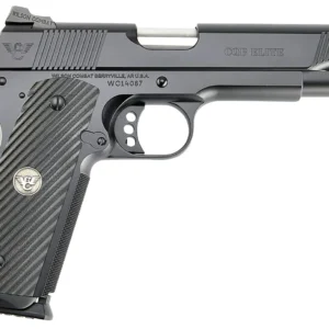 Wilson Combat CQBEFS9 CQB Elite 9mm Luger 10+1 5" Match Grade Barrel, Black Serrated Carbon Steel Slide, Black Armor-Tuff Carbon Steel Frame w/Beavertail, Black G10 Grip