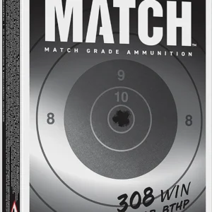 Winchester Ammo S308M2 Match Elite Marksman 308Win 169gr Sierra MatchKing BTHP 20 Per Box/10 Case