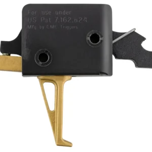 CMC Triggers 91503GF Drop-In Gold Finger Single-Stage Flat Trigger w/ 3-3.50 lbs Draw Weight & Gold Finish