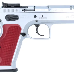 Tanfoglio IFG TFSTOCK29OR Stock II 9mm Luger 16+1 4.44" Stainless Polygonal Rifled Barrel, Ported Slide & Frame w/Red Polymer Grips Right Hand