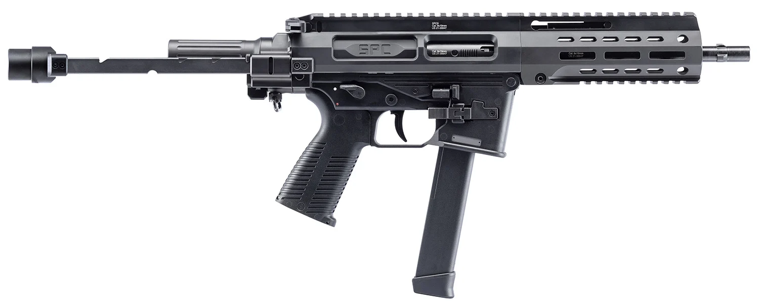 B&T Firearms 500003TBG SPC9 9mm Luger 33+1 9.10", Black, Tele Brace Adapter, Polymer Grip (Glock Mag Compatible)