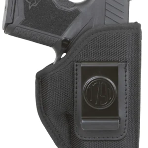 1791 Gunleather PNIWB1BLKL Premium Nylon IWB Size 01 Black Ballistic Nylon Belt Clip Left Hand