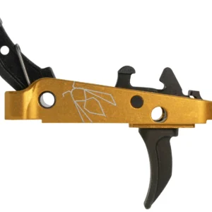 CMC Triggers 47407 Drop-In Yella Jacket Combat Trigger Group 2.0 Single-Stage Curve with 2.50 lbs Draw Weight, Black w/ Yellow Housing