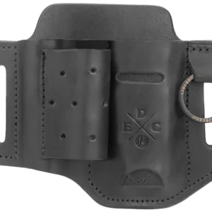 1791 Gunleather HDESSFBLKA EDC Heavy Duty Easy Slide OWB Black Leather Belt Slide Ambidextrous