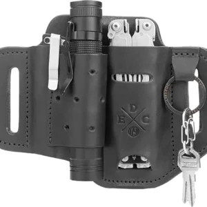 1791 Gunleather STESLFBLKA EDC Standard Easy Slide OWB Black Leather Belt Slide Ambidextrous