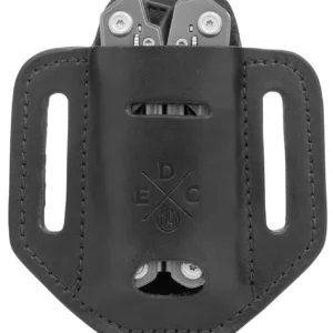 1791 Gunleather HDESSLBLKA EDC Heavy Duty Easy Slide Solo OWB Black Leather Belt Slide Ambidextrous
