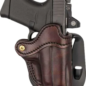 1791 Gunleather ORPDHCSBRR Optics Ready Paddle Holster C OWB Signature Brown Leather Fits 2.50-3" Barrel Right Hand