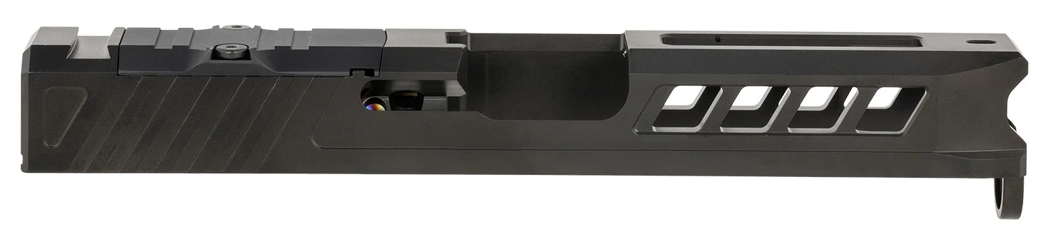 True Precision Inc TPG19SBCRMR Axiom Optic Cut Slide Fits Glock 19 Gen1-3 Black DLC Anodized 416R Stainless Steel