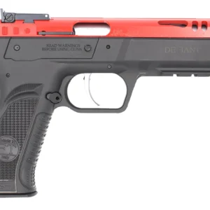 Tanfoglio TFFORCE22 Force 22 LR 10+1 4.40" Stainless Steel Barrel, Red Ported Slide, Black Polymer Frame w/Beavertail & Picatinny Rail, Black Textured Grip