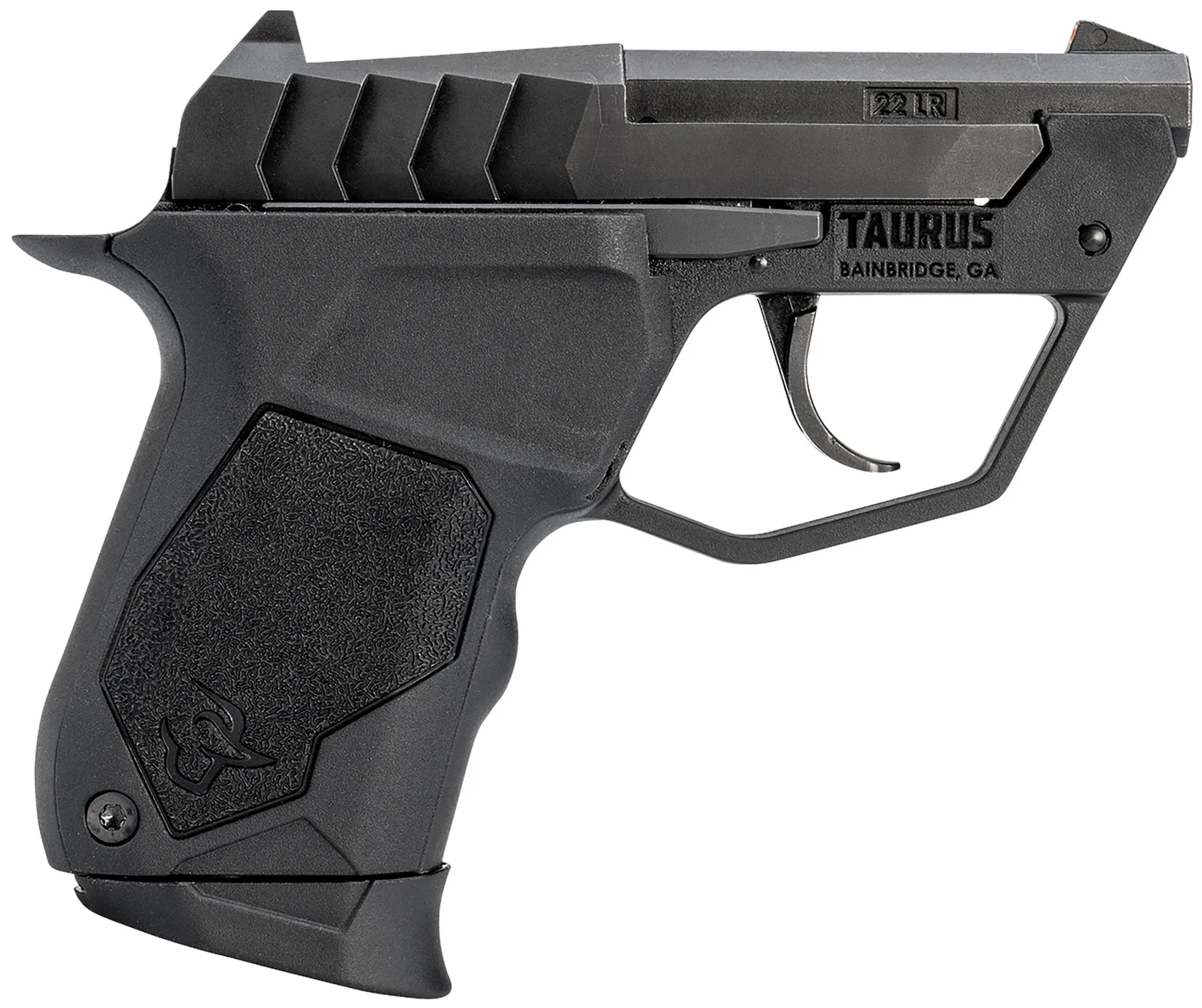 Taurus 1-22TUC131 22TUC Micro-Compact Frame 22 LR 9+1 2.50" Matte Black Steel Tip-Up Barrel, Matte Black Serrated Stainless Steel Slide, Black Polymer Frame, Black Polymer Grip