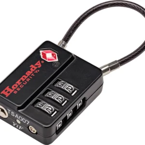 Hornady 96023 Flex Micro TSA Lock Open w/ Combination Black Aluminum
