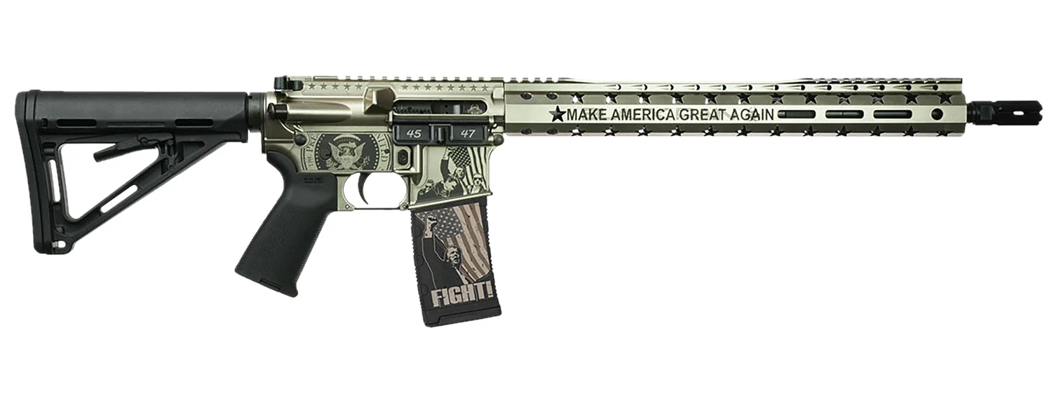 Black Rain Ordnance 24111203S Trump FX Custom Limited Edition 5.56 NATO 30+1 Silver Spec 15