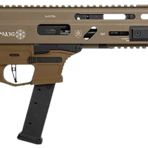 Grand Power 810091156483 Stribog SP9A3G 9mm Luger 16" Black Barrel, Flat Dark Earth Receiver, Polymer Stock & Grip