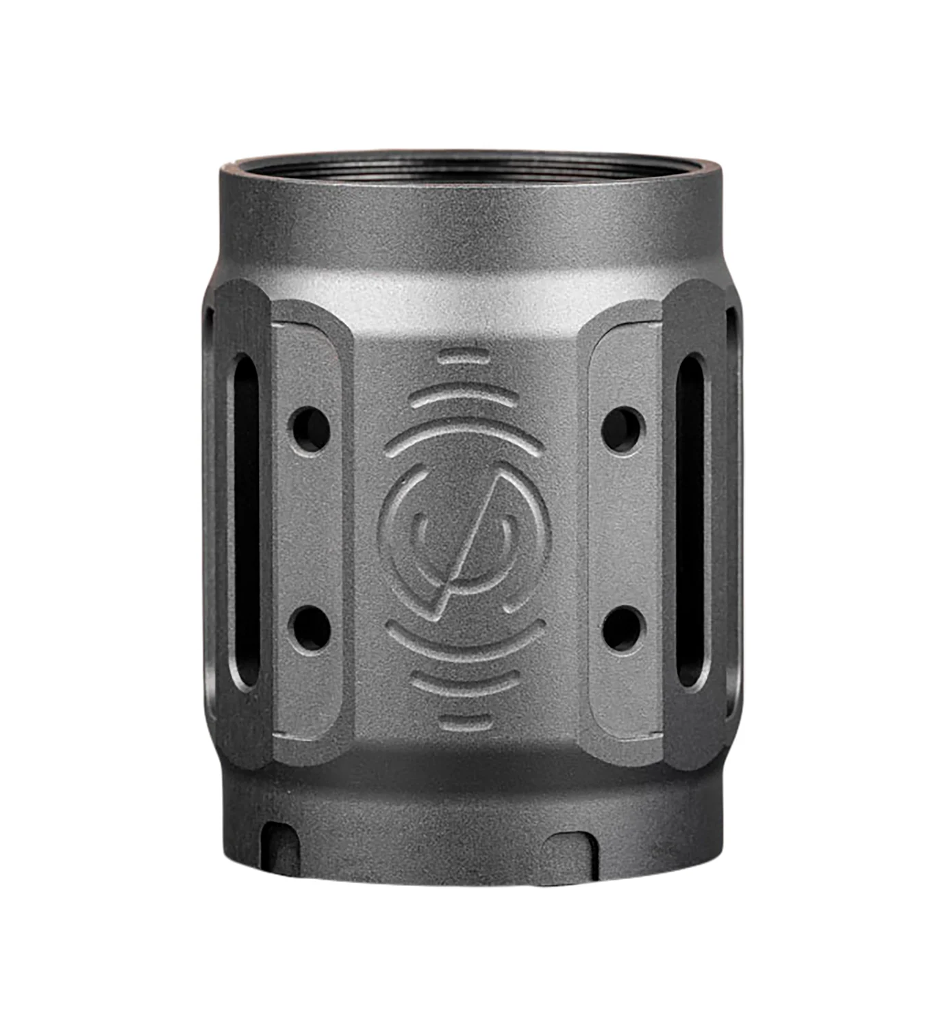 SilencerCo AC5449 Bravo MAAD Brake 2.0 Black Anodized Aluminum 2.11" OAL 1.68" Diameter