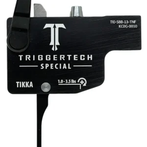 TriggerTech TI0SBB13TNF Diamond Black Flat Lever Fits Tikka Right Hand