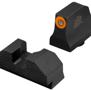 XS Sights GLM020P4N Minimalist Night Sight Set Orange Tritium Front/ Black Oxide Frame/ Compatible w/Glock