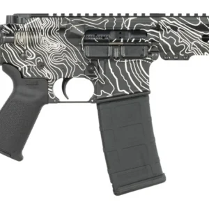 Shark Coast Tactical SCC07312TOPO-P Topography 5.56 NATO 30+1 10.50" Black Nitride Threaded Barrel, Aluminum Receiver w/Picatinny Rail, M-LOK Handguard, Black Polymer SB Tactical SBA3 Brace, Polymer