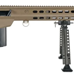 Barrett 20186 M107A1 50 BMG 10+1 20" Fluted Barrel, Flat Dark Earth Receiver w/Picatinny Rail, M-LOK Handguard, QD BiPod Forend, Black Polymer Grip