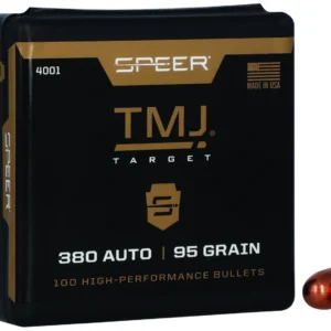 Speer 4001 TMJ 380ACP 95gr Total Metal Jacket 100 Per Box/5 Case