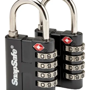 SnapSafe 76020 TSA Lock Resettable Open With Combination Metal 2 Per Pkg