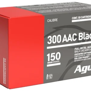 Aguila 1E300110 300Blackout 150gr Full Metal Jacket Boat Tail 50 Per Box/20 Case