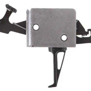 CMC Triggers 93504 Drop-In Two-Stage Flat Trigger w/ 2-4 lbs Draw Weight & Black/Silver Finish