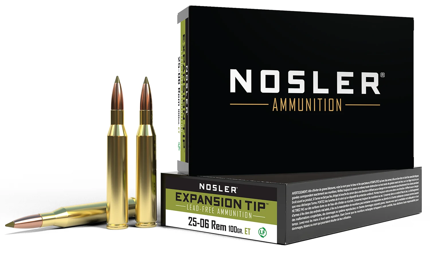 Nosler 40238 E-Tip 25-06Rem 100gr E Tip Lead Free 20 Per Box/10 Case