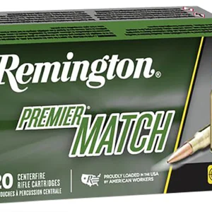 Remington Ammunition 21486 Premier Match 308Win 175gr Sierra MatchKing BTHP 20 Per Box/10 Case