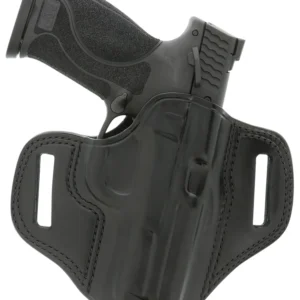 Galco CM224B Combat Master OWB Black Leather Belt Slide Compatible w/Ruger Security-9/Glock 17/Glock 22 Gen2-5 Belt 1.75" Wide Right Hand