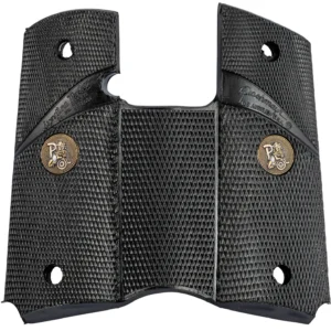 Pachmayr 02545 Signature Grip Wraparound Checkered Black Rubber for Colt Officer