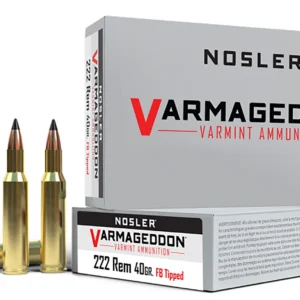 Nosler 65135 Varmageddon 222Rem 40gr Flat Base Tipped 20 Per Box/20 Case